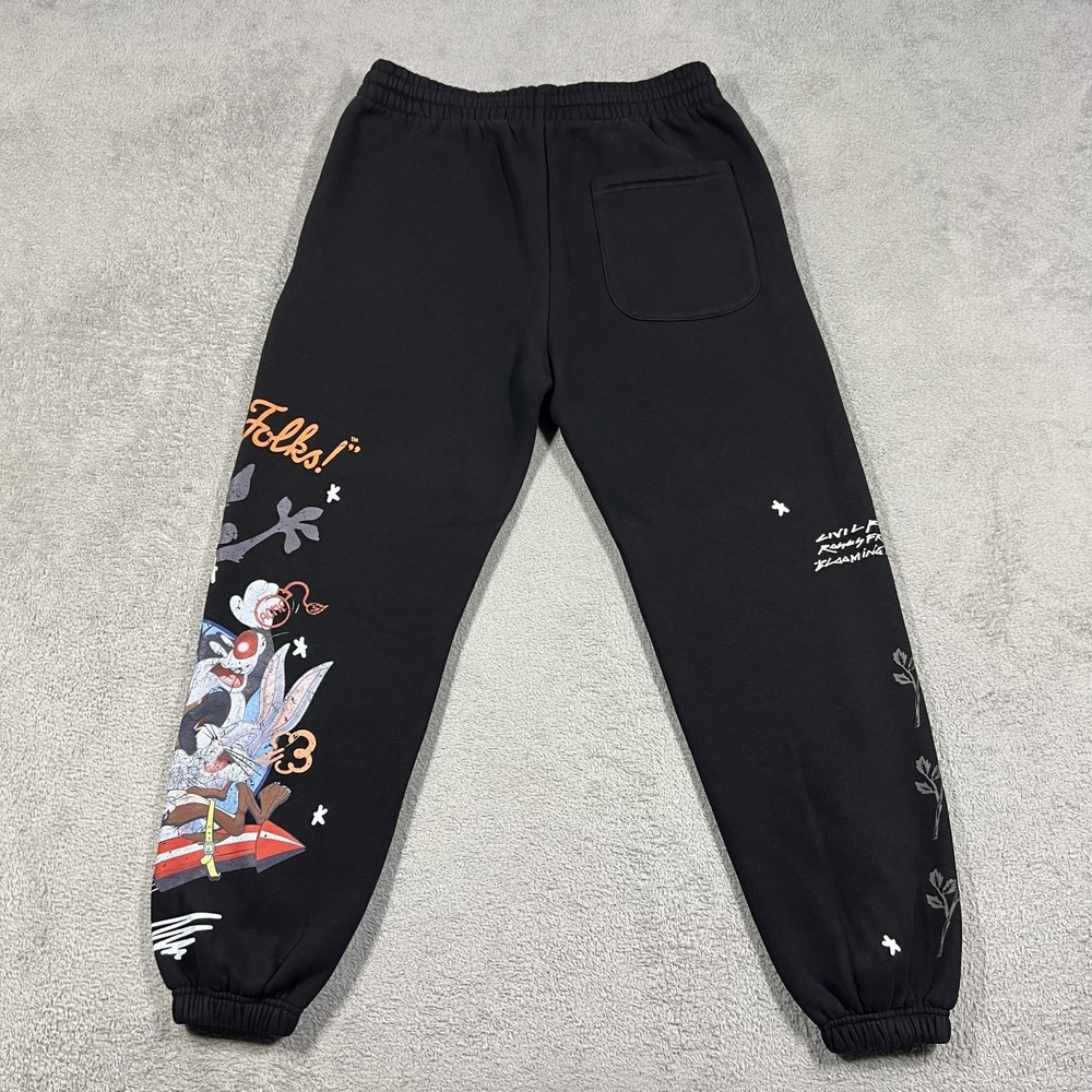 Civil Regime Looney Tunes Jogger Sweatpants Mens Medium Black - Picture 10 of 14